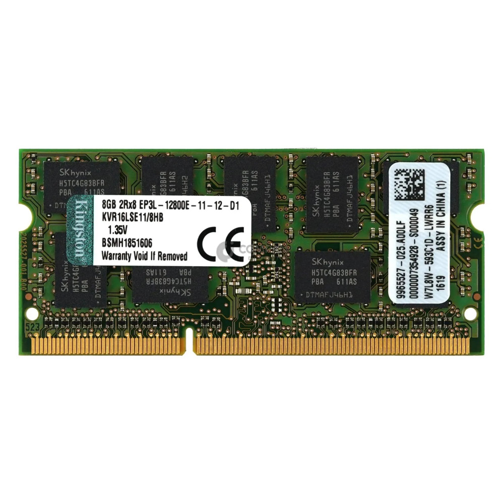 KVR16LSE11-8HB KINGSTON MEMORY 8GB 2RX8 EP3L-12800E DDR3 9965527-025.A00LF
