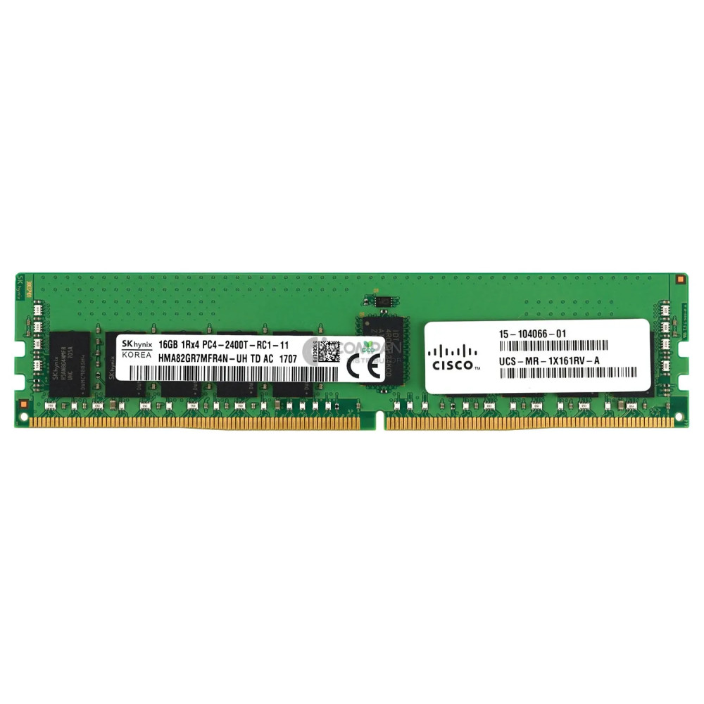 UCS-MR-1X161RV-A CISCO 16GB 1RX4 PC4-2400T 19200 MEMORY 15-104066-01, HMA82GR7MFR4N-UH