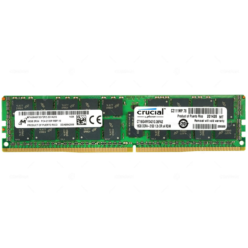 CT16G4RFD4213-36FA2 CRUCIAL MEMORY 16GB 2RX4 PC4 2133P DDR4 17000P