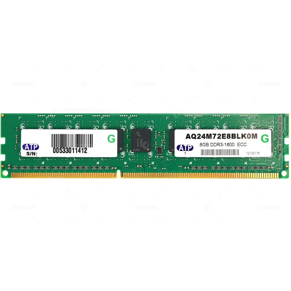 AQ24M72E8BLK0M ATP ELECTRONICS MEMORY 8GB PC3 1600 ECC UNBUFFERED UDIMM DDR3
