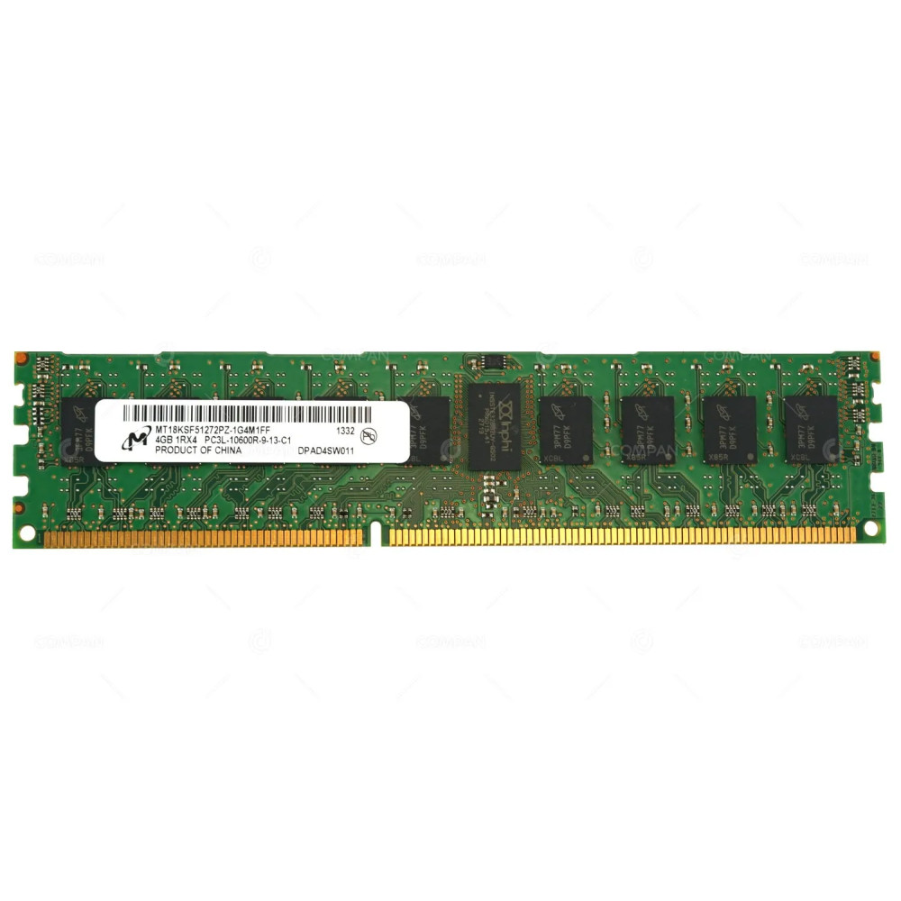 MT18KSF51272PZ-1G4M1 MICRON MEMORY 4GB 1RX4 PC3L 10600R DDR3 -
