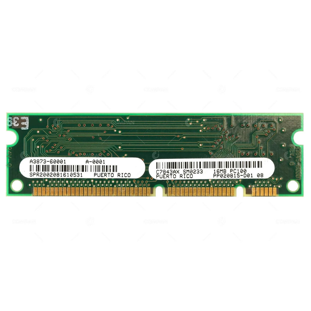 A3873-60001 HP MEMORY 16MB PC100 100-PIN DIMM SDRAM FOR LASERJET 3200 4000 4100 C7843AX