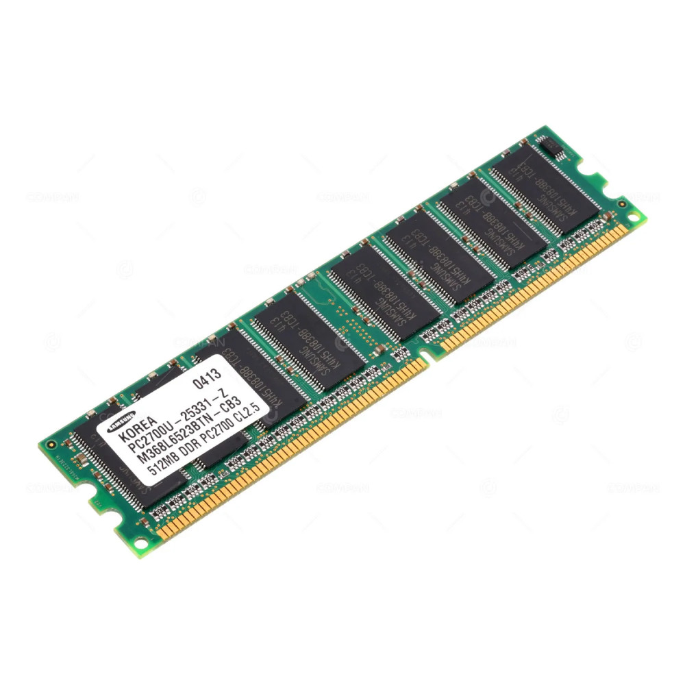 M368L6523BTN-CB3 SAMSUNG MEMORY 512MB DDR PC2700U 333MHZ 184 PIN CL2.5 NON ECC UNBUFFERED DIMM -