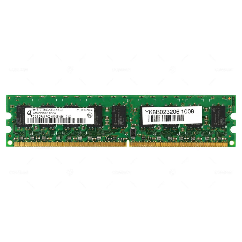 HYS72T256020EU-2.5-C2 QIMONDA MEMORY 2GB 2RX8 PC2 6400E UDIMM SDRAM DDR2 -