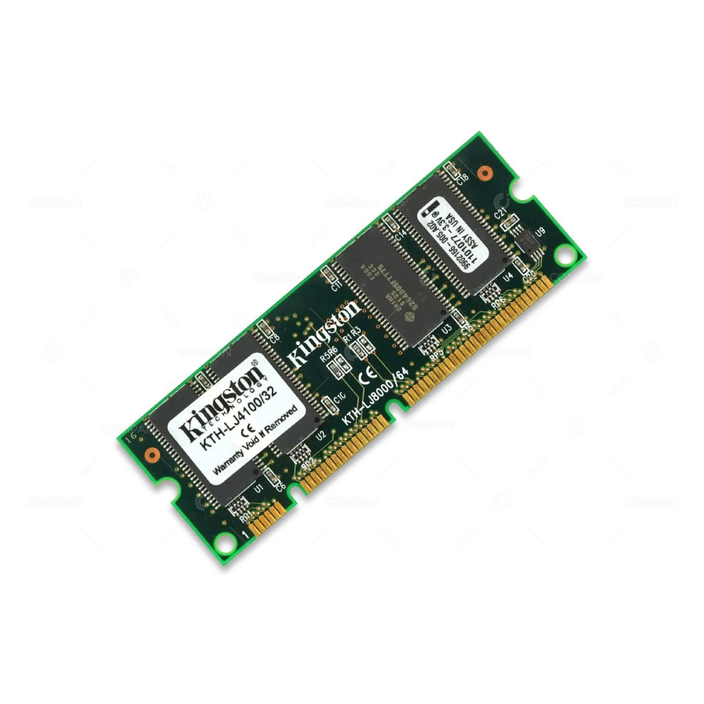 KTH-LJ4100-32 KINGSTON MEMORY 32MB 100 PIN 100MHZ SDRAM SODIMM NON ECC UNBUFFERED FOR LASERJET PRINTER 2200 4000 4050 4100 4100N 4100TN 4100DTN 5000 8000 8100 9000 KTH-LJ4100/32, 9902166-005.A02