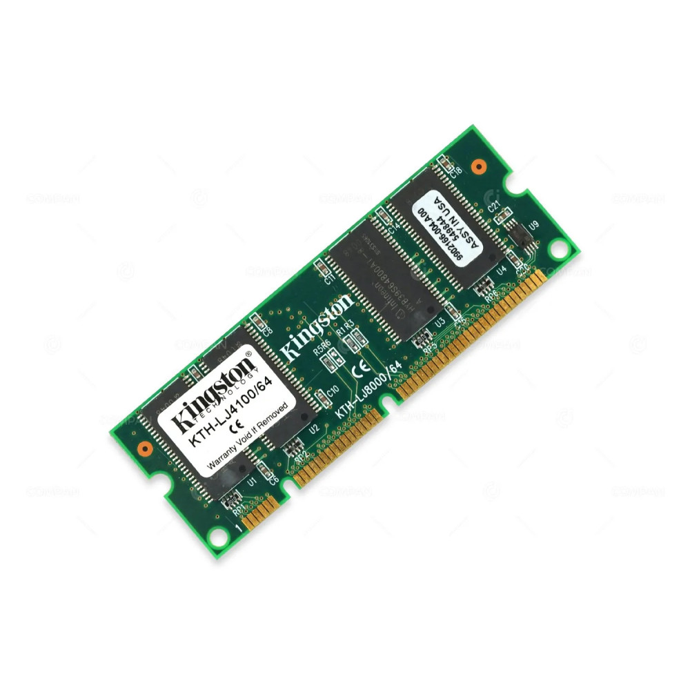 KTH-LJ4100-64 KINGSTON MEMORY 64MB 100 PIN 100MHZ SDRAM DIMM FOR LASERJET PRINTER 4100 4100N 4100TN KTH-LJ8000/64, KTH-LJ4100/64, 9902166-004.A00