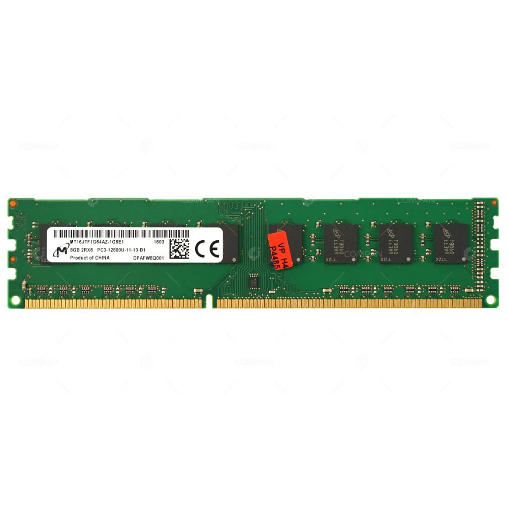 MT16JTF1G64AZ-1G6E1 MICRON 8GB 2RX8 PC3-12800U DDR3 1600 MHZ MEMORY -