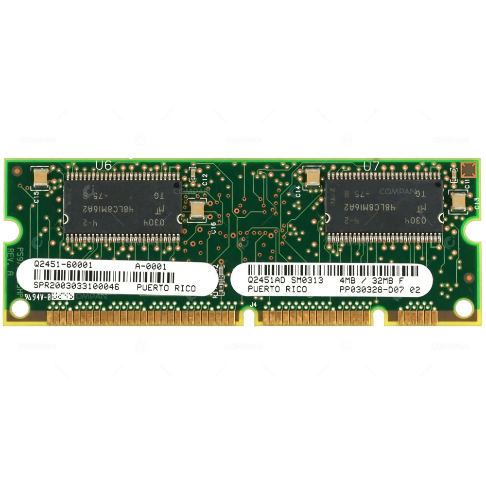 Q2451-60001 HP MEMORY 4MB / 32MB FOR LASERJET PRINTER 5100 5100N 5100DN Q2451AD