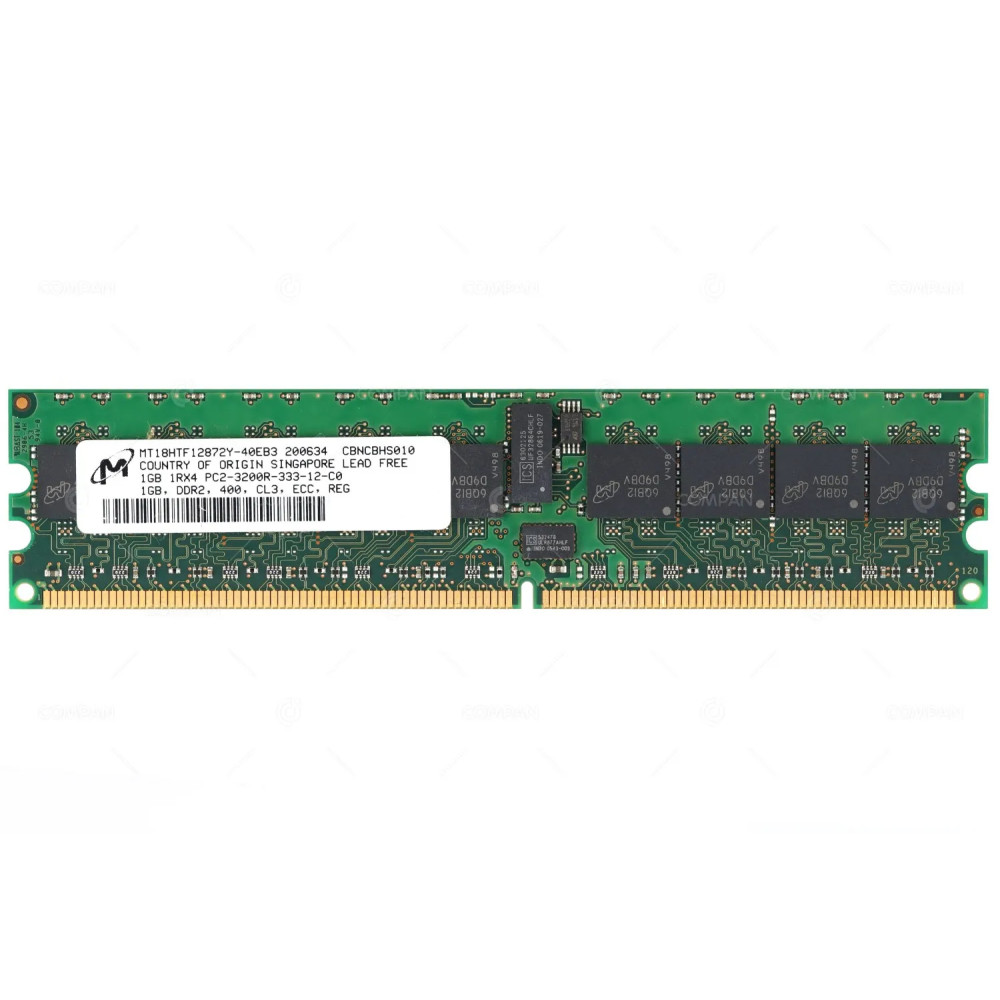 MT18HTF12872Y-40EB3 MICRON 1GB 1RX4 PC2-3200R DDR2 400MHZ CL3 ECC REGISTERED MEMORY -
