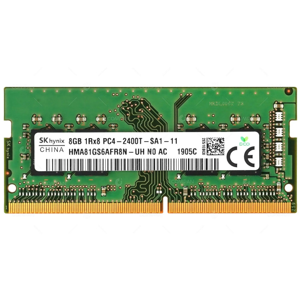01AG711 LENOVO MEMORY 8GB 1RX8 PC4 2400T DDR4 19200T 260 PIN SO-DIMM NO ECC FOR LAPTOP HMA81GS6AFR8N-UH