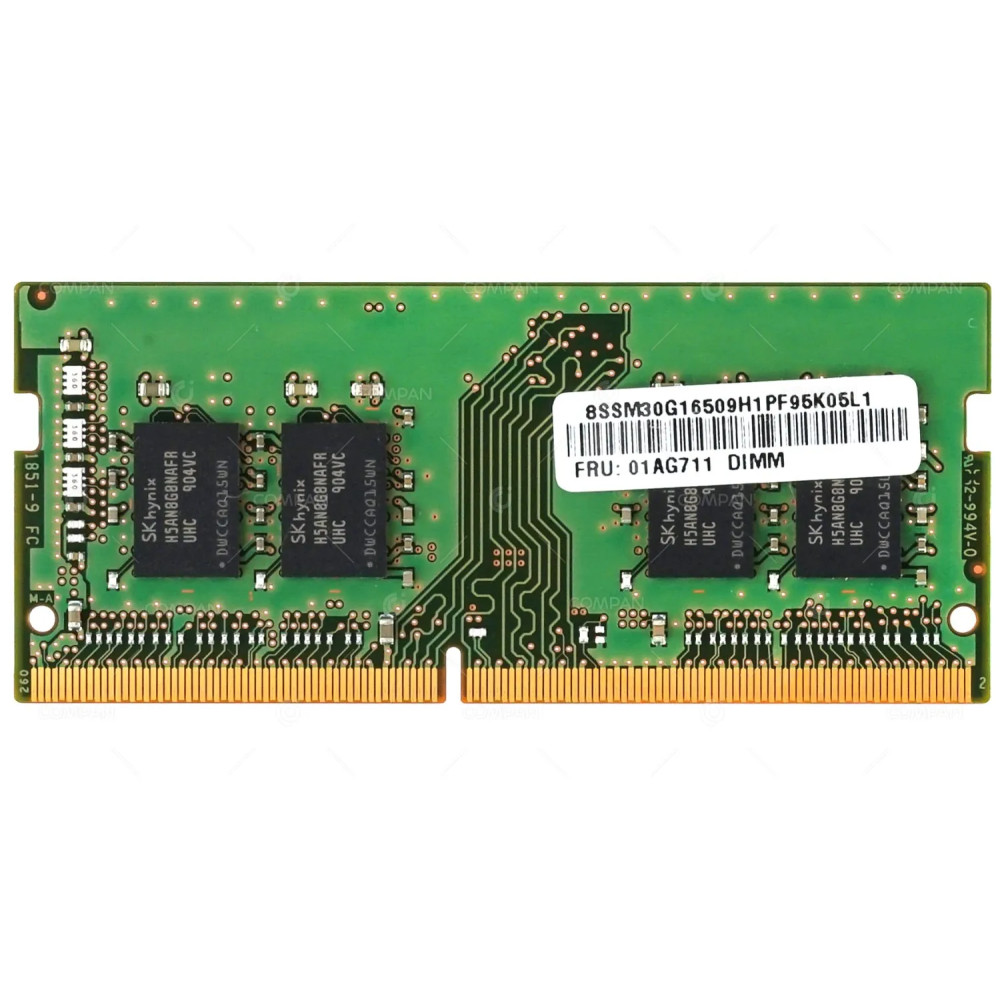 01AG711 LENOVO MEMORY 8GB 1RX8 PC4 2400T DDR4 19200T 260 PIN SO-DIMM NO ECC FOR LAPTOP HMA81GS6AFR8N-UH