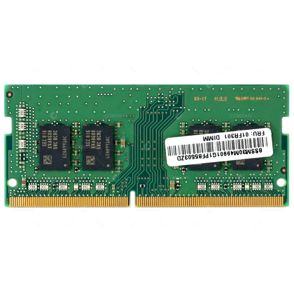 01FR301 LENOVO MEMORY 8GB 1RX8 PC4 2400T DDR4 19200T 260 PIN SO-DIMM UDIMM NO ECC FOR LAPTOP M471A1K43CB1-CRC