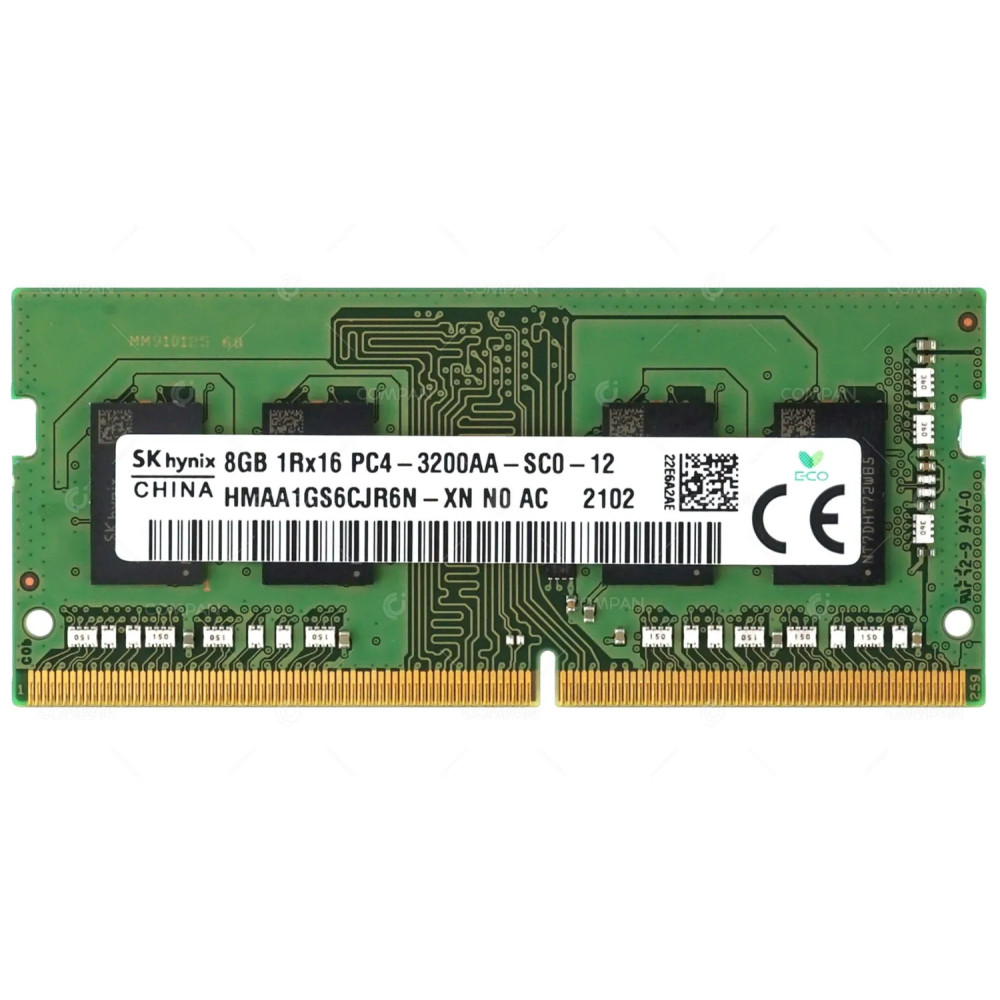 HMAA1GS6CJR6N-XN HYNIX MEMORY 8GB 1RX16 PC4 3200AA DDR4 25600 SO-DIMM FOR LAPTOP -