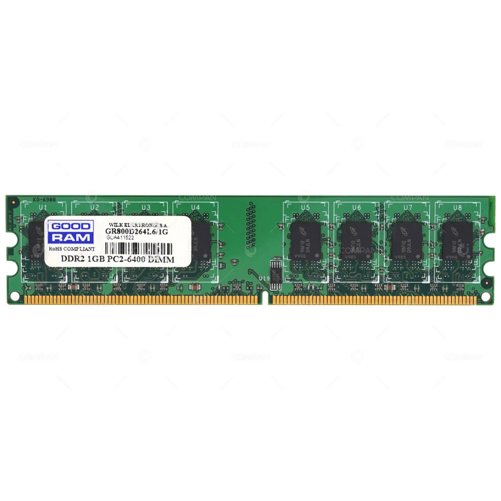 GR800D264L6-1G GOODRAM MEMORY 1GB PC2 6400 800MHZ CL6 DIMM DDR2 GR800D264L6/1G