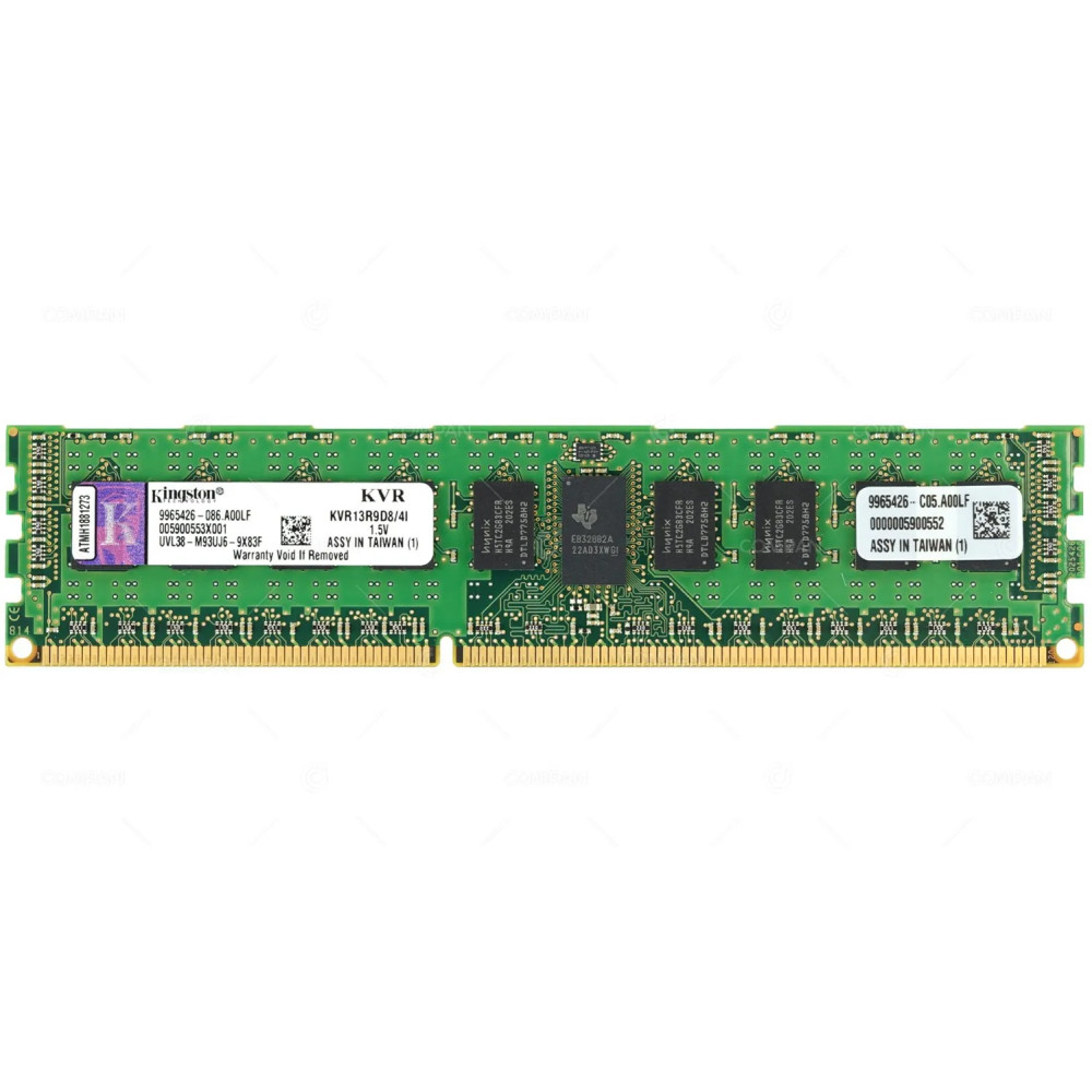 KVR13R9D8-4I KINGSTON MEMORY 4GB 2RX8 PC3 10600 DDR3 1333MHZ KVR13R9D8/4I, 9965426--86.A00LF