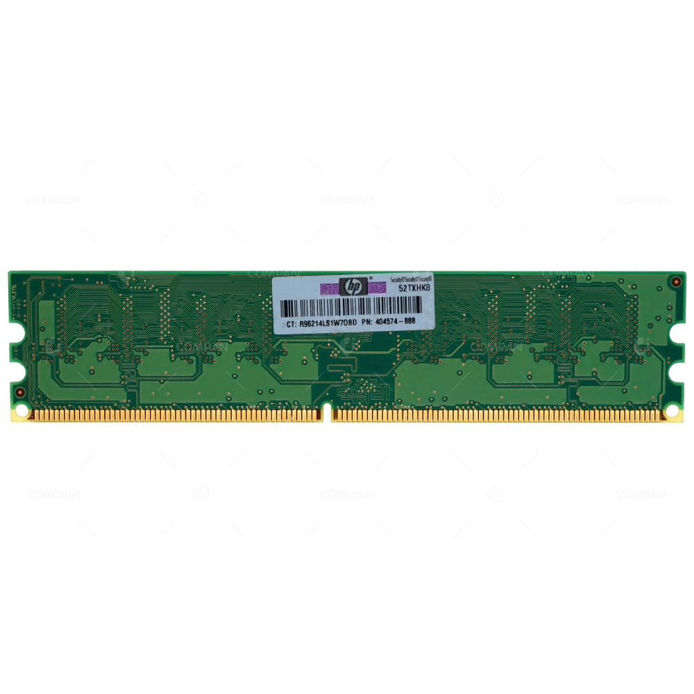 404574-888 HP MEMORY 1GB 1RX8 PC2 6400U 800MHZ 240 PIN CL6 NON ECC DDR2 M378T2863QZS-CF7