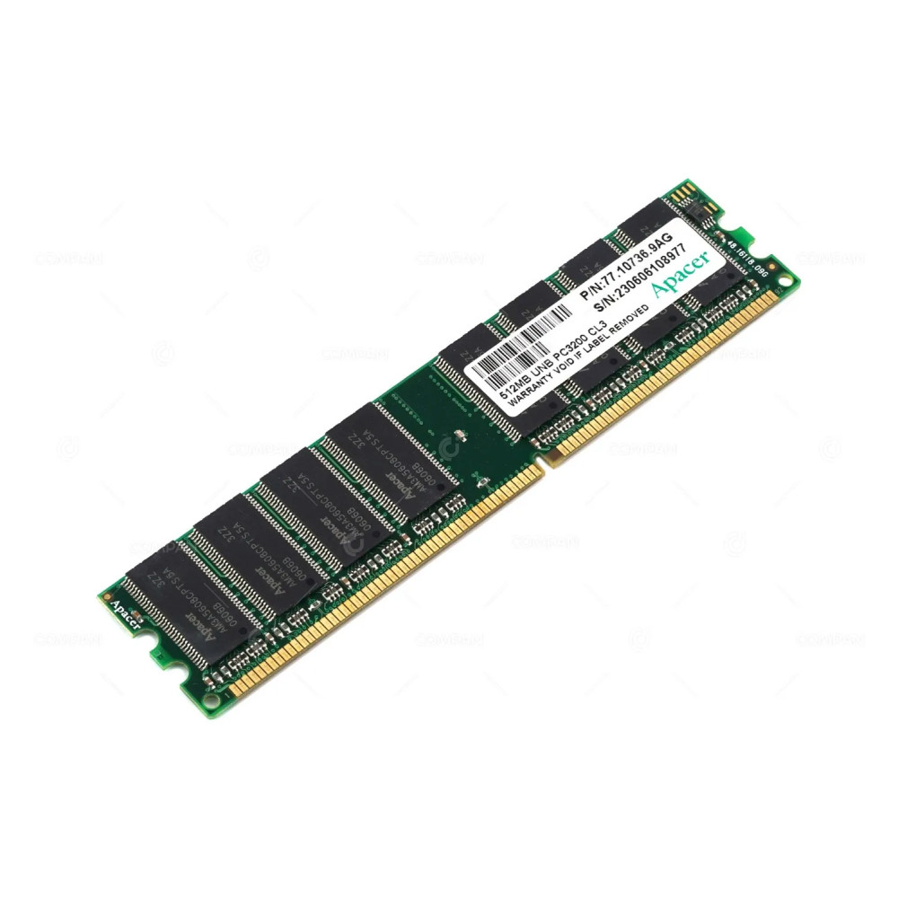 77.10736.9AG APACER MEMORY 512MB PC3200 CL3 UDIMM DDR -
