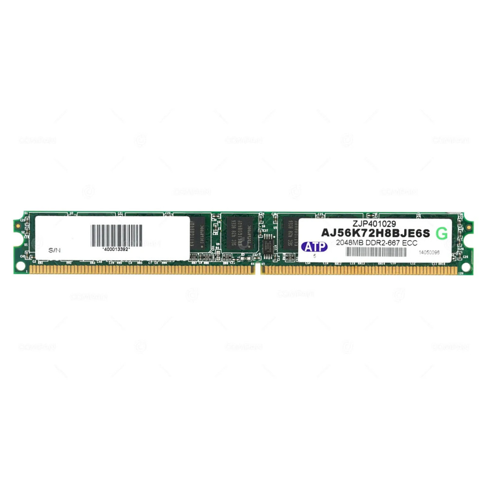 AJ56K72H8BJE6S ATP MEMORY 2GB PC2 5300 667MHZ 240 PIN 1.8V CL5 ECC UDIMM DDR2 LOW PROFILE ZJP401029