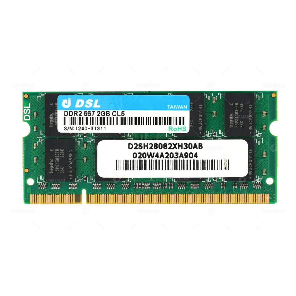 D2SH28082XH30AB DSL MEMORY 2GB PC2 667MHZ CL5 DDR2 SO-DIMM -