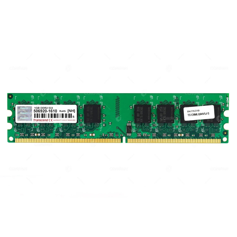 TS128MLQ64V5J-S TRANSCEND MEMORY 1GB 2RX8 PC2 4200U 533MHZ 240 PIN CL4 NON ECC UDIMM DDR2 B4735310, 506920