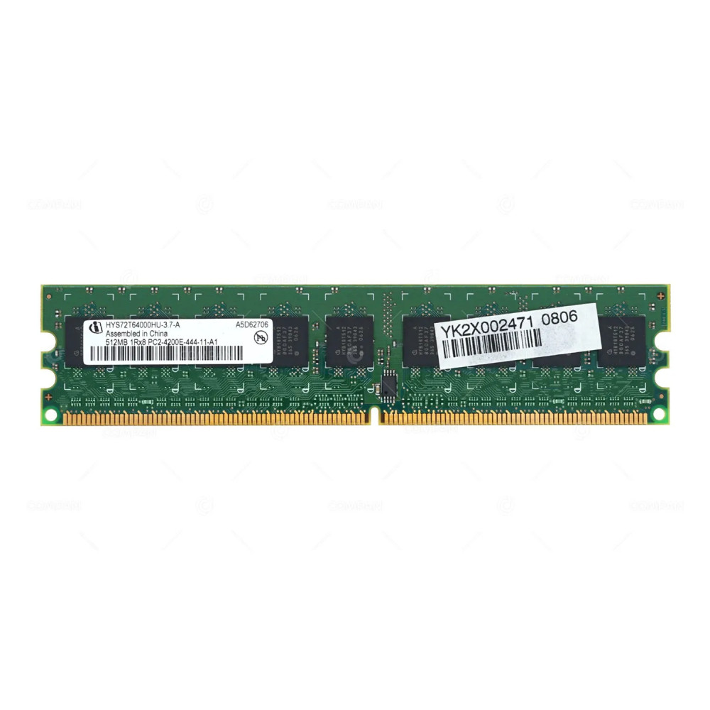 HYS72T64000HU-3.7-A INFINEON 512MB 1RX8 PC2-4200E DDR2 533MHZ UNBUFFERED UDIMM ECC MEMORY -