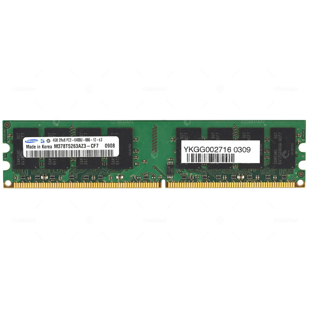 M378T5263AZ3-CF7  samsung 4GB 2Rx8 PC2 6400U 800MHZ MEMORY