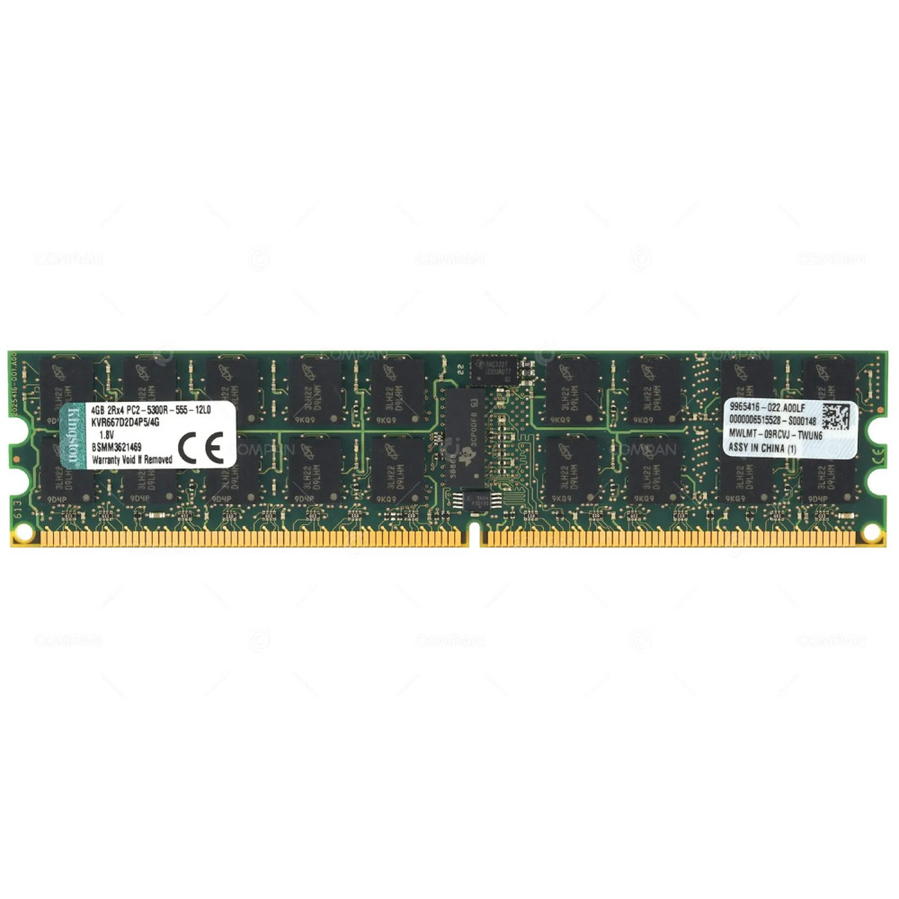 KVR667D2D4P5-4G  KINGSTON MEMORY 4GB PC2 5300P 667MHZ 1.8V DDR2