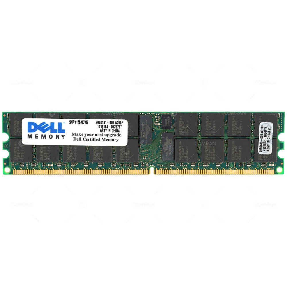 SNPX1564C-4G  DELL MEMORY 4GB / 400MHz / 2Rx4 / PC2-3200R / DDR2
