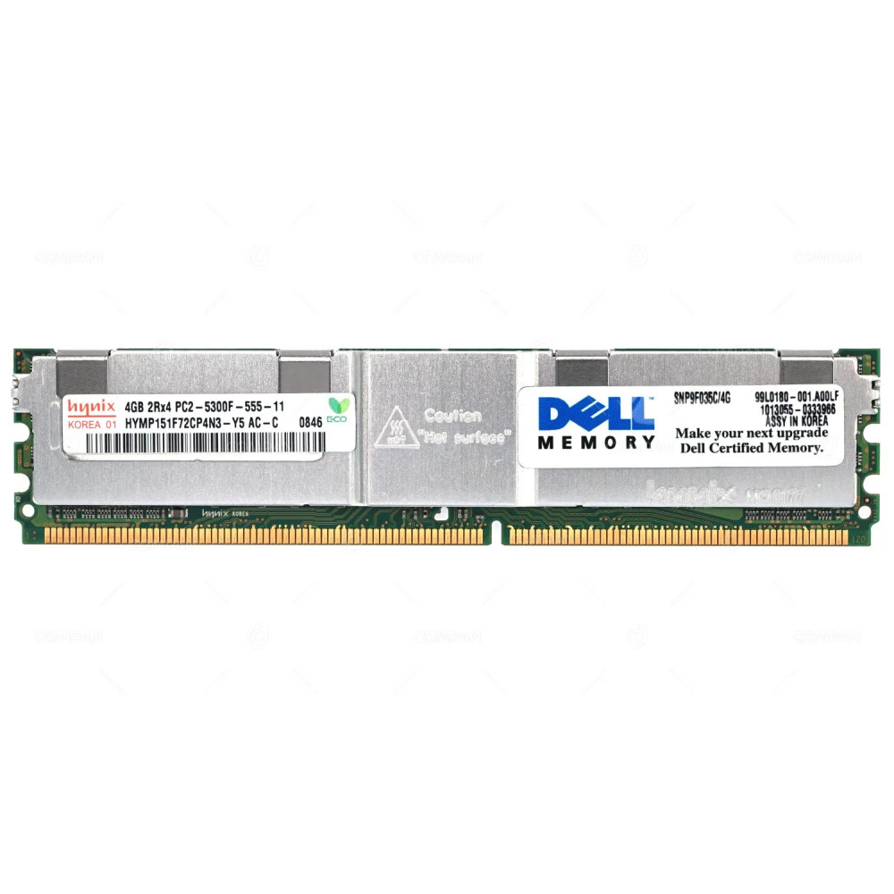 SNP9F035C-4G  DELL MEMORY 4GB 2RX4 PC2 5300F DDR2