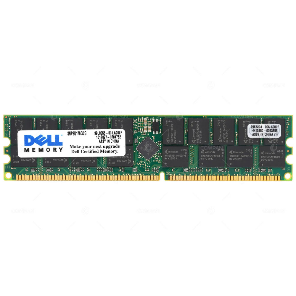 SNP9U176C-2G DELL MEMORY 2GB 266 MHz PC-2100R DDR