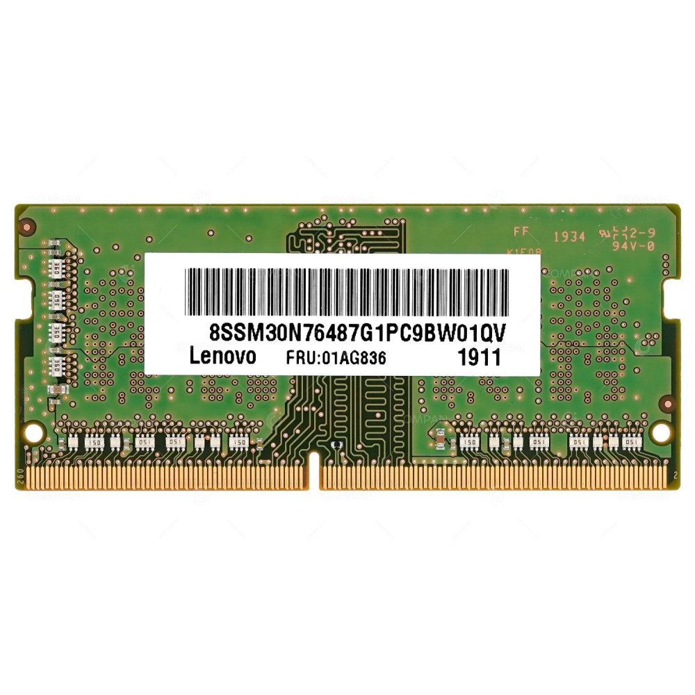 01AG836 LENOVO MEMORY 4GB 1RX16 PC4 21300 SODIMM DDR4 FOR LAPTOPS M471A5244CB0-CTD