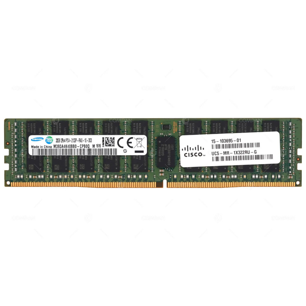15-103695-01 CISCO MEMORY 32GB 2RX4 PC4 2133P DDR4 17000P UCS-MR-1X322RU-G, M393A4K40BB0-CPB