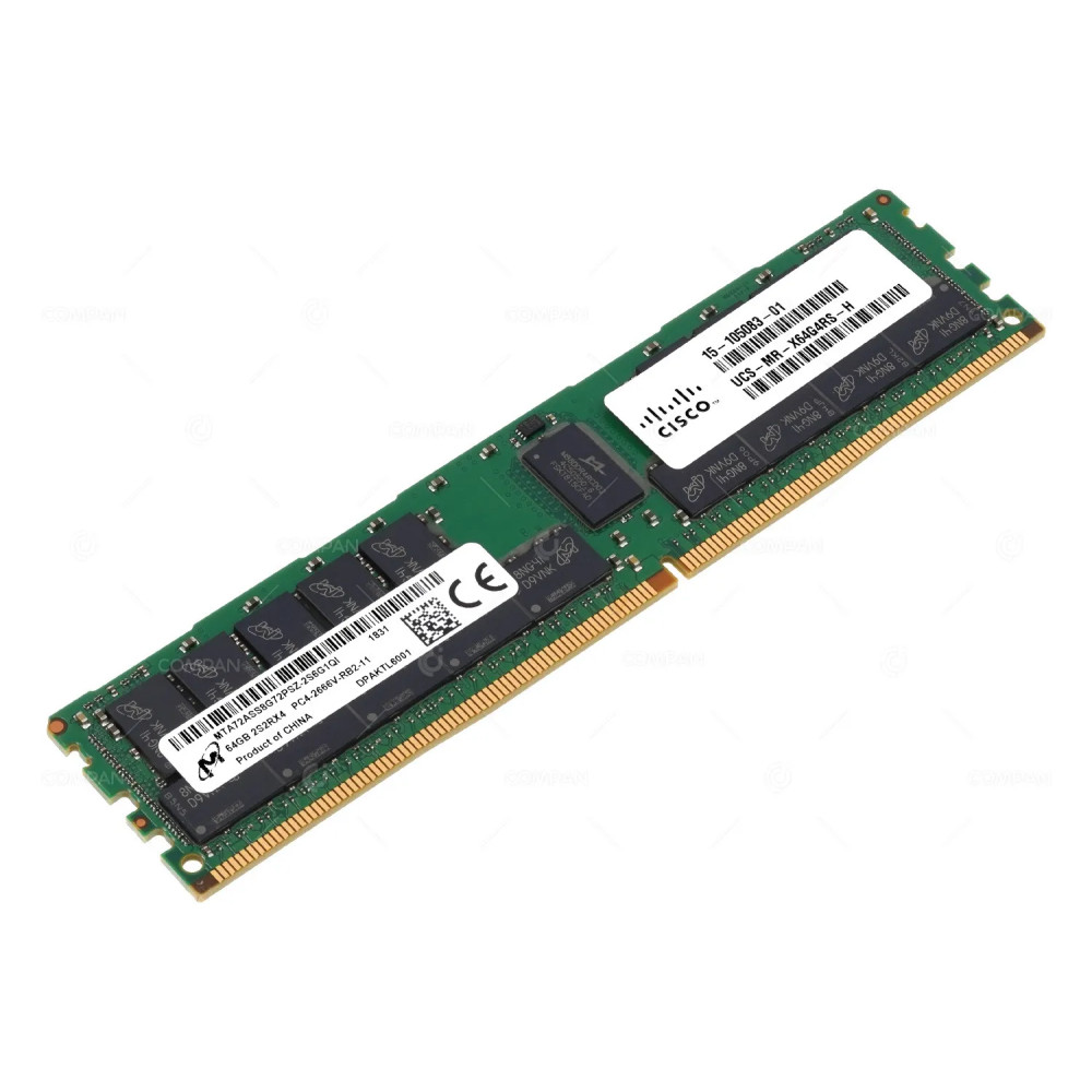 15-105083-01 CISCO DDR4 64GB 2S2RX4 PC4-21333 2666MHZ RDIMM CAS 19-19-19