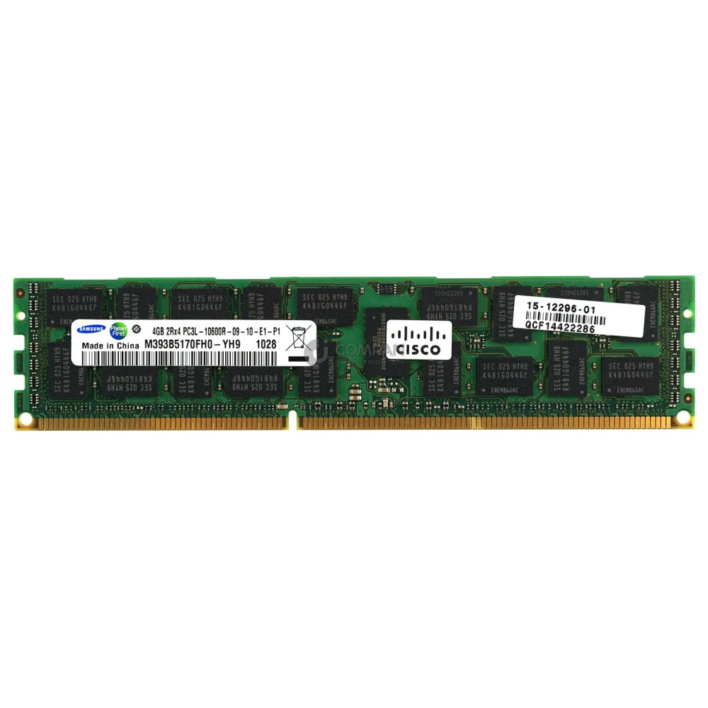 15-12296-01 CISCO MEMORY 4GB 2RX4 PC3L 10600R DDR3 15-12296-01 M393B5170FH0-YH9 M393B5170FH0-YH9
