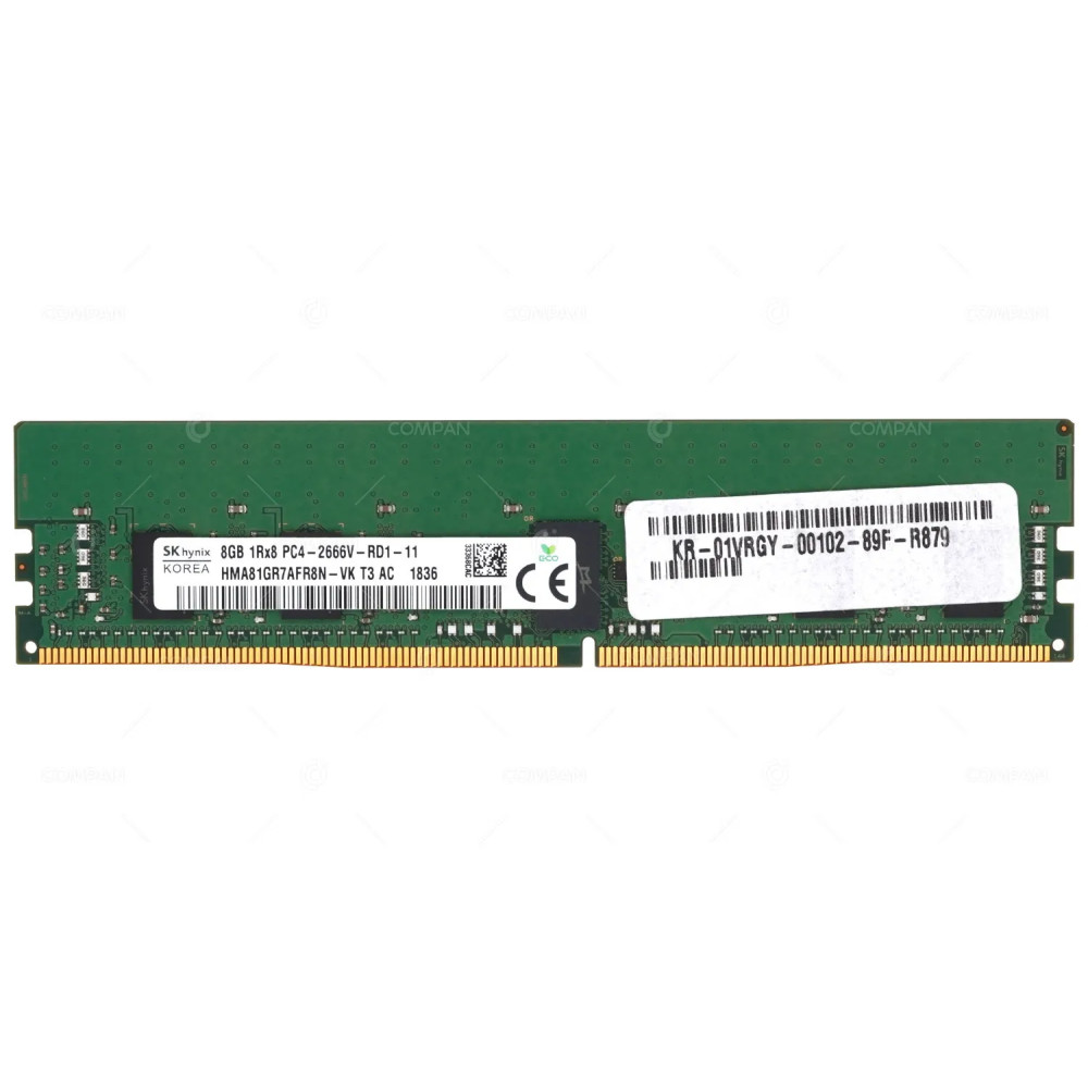 1VRGY DELL MEMORY 8GB 1RX8 PC4 2666V DDR4 21300V 01VRGY, HMA81GR7AFR8N-VK