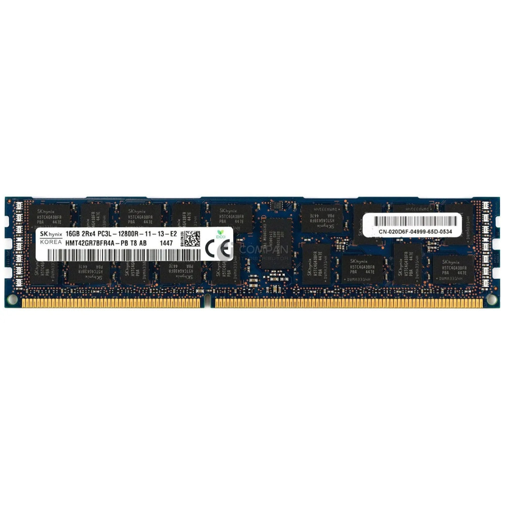 20D6F DELL MEMORY 16GB 2RX4 PC3L 12800R DDR3 20D6F HMT42GR7AFR4A-PB, 020D6F HMT42GR7AFR4A-PB, 020D6F