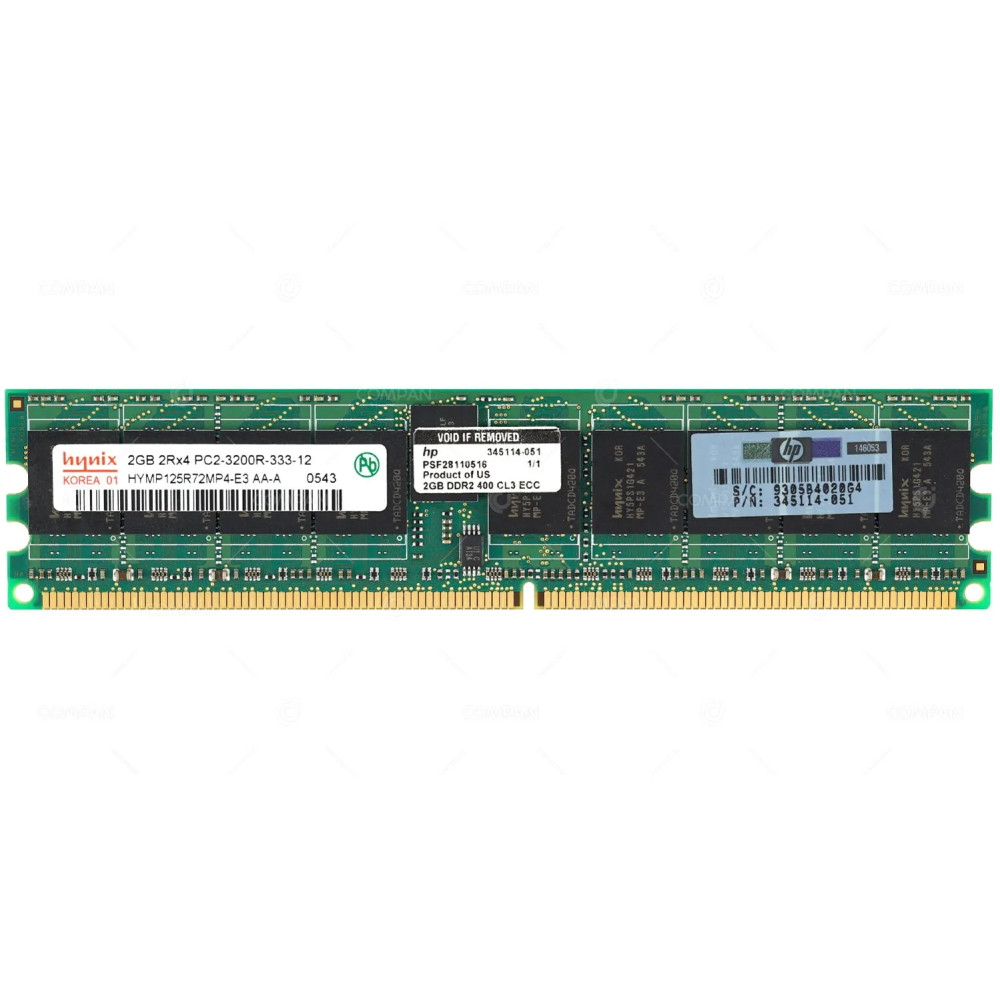 345114-051 HP MEMORY 2GB 2RX4 PC2 3200R DDR2 375004-B21, HYMP125R72MP4-E3
