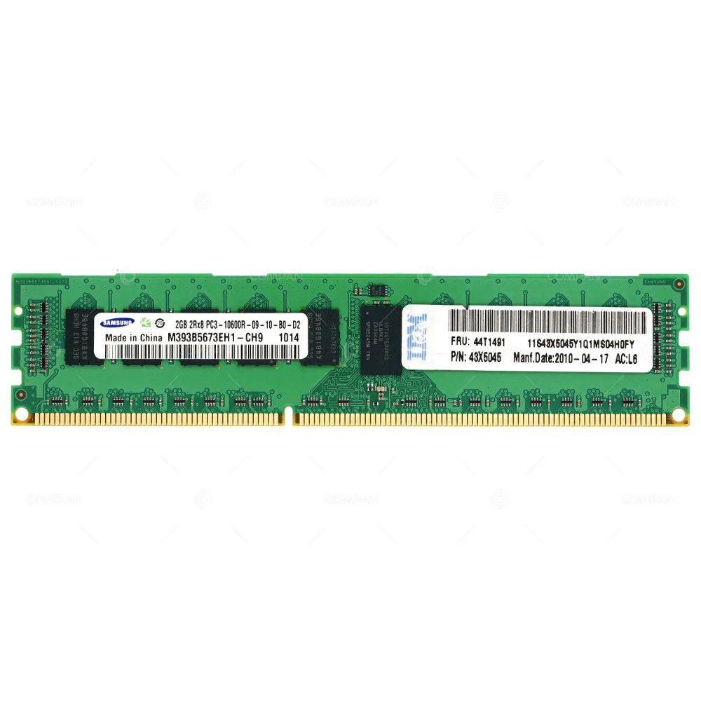 44T1491 IBM 2GB 2RX8 PC3 10600R DDR3 1333 MEMORY M393B1G70QH0-CMA, MT18JSF25672PDZ-1G4F1