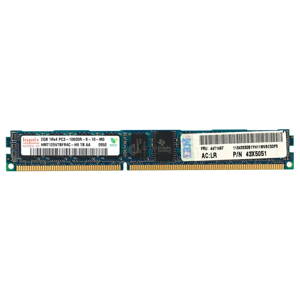 44T1497 IBM MEMORY 2GB 1RX4 PC3-10600R DDR3 44T1497 43X5051 43X5051