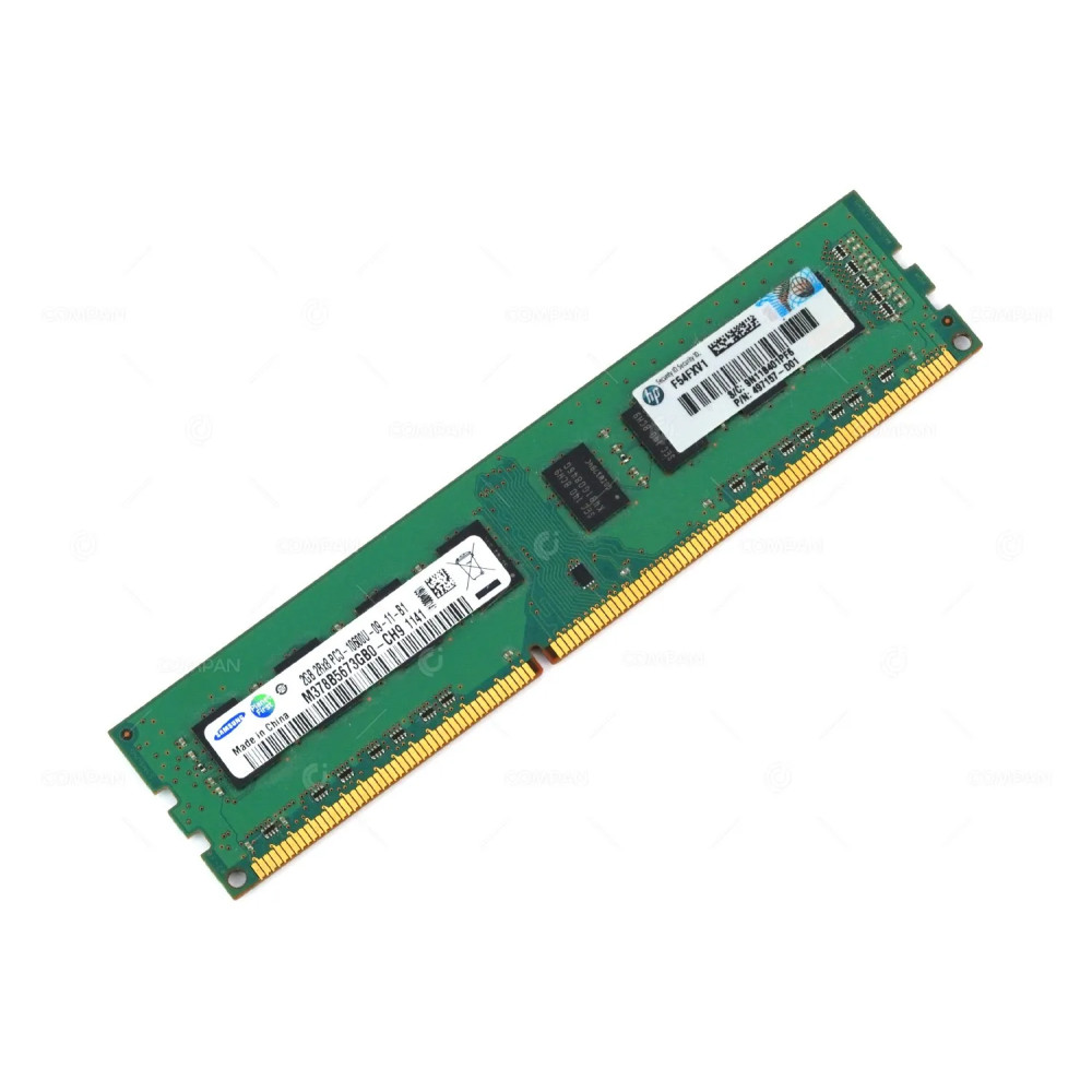497157-D01 HP 2GB 2RX8 PC3-10600U DDR3 1333MHZ UNBUFFERED UDIMM -