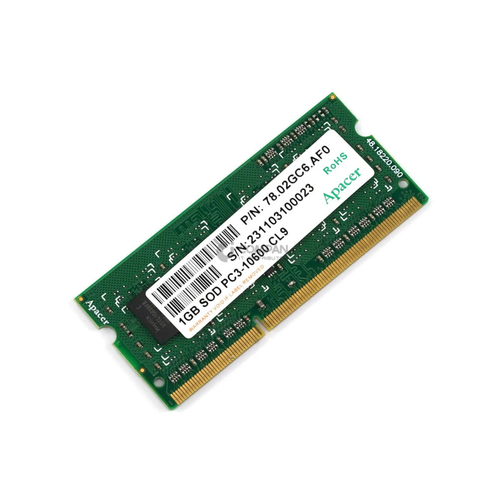 78-02GC6-AF0 APACER MEMORY 1GB SOD PC3-10600 CL9 DDR3 78-02GC6-AF0 78.02GC6.AF0 78.02GC6.AF0
