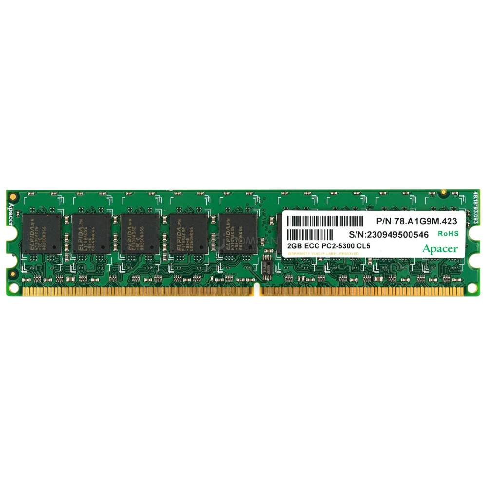 78.A1G9M.423 APACER MEMORY 2GB PC2 5300 DDR2 78.A1G9M.423 - -
