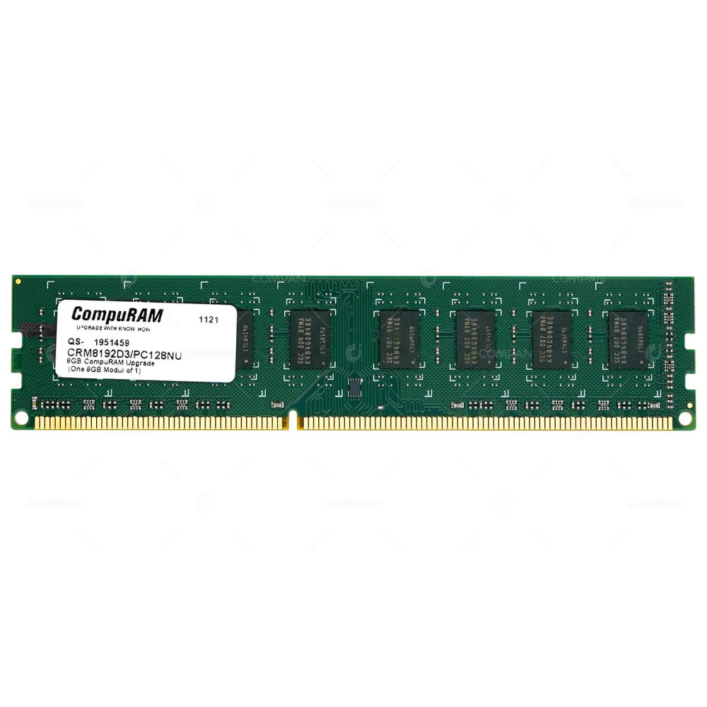 CRM8192D3-PC128NU COMPURAM MEMORY 8GB PC3 12800U DDR3 CRM8192D3/PC128NU