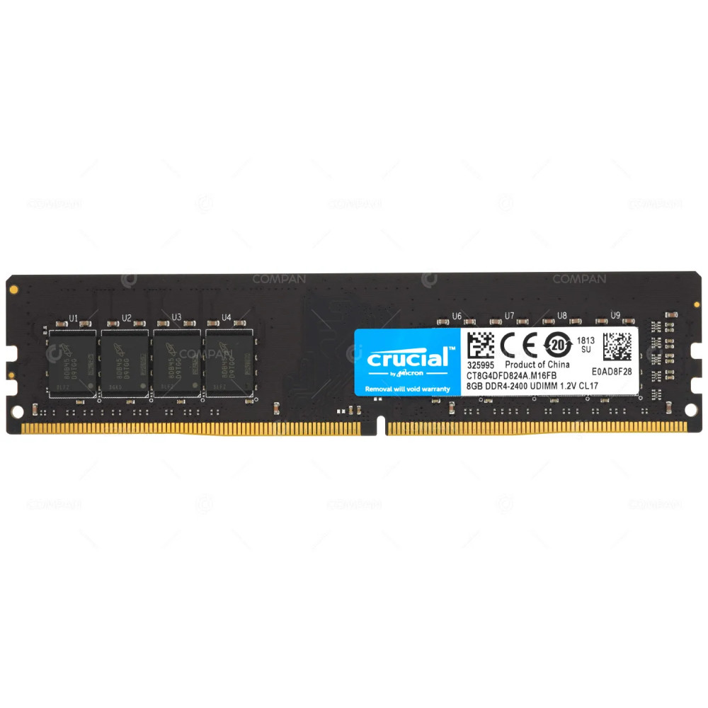 CT8G4DFD824A.M16FB CRUCIAL 8GB DDR4-2400 CL17 1.2V NON ECC UNBUFFERED UDIMM MEMORY -
