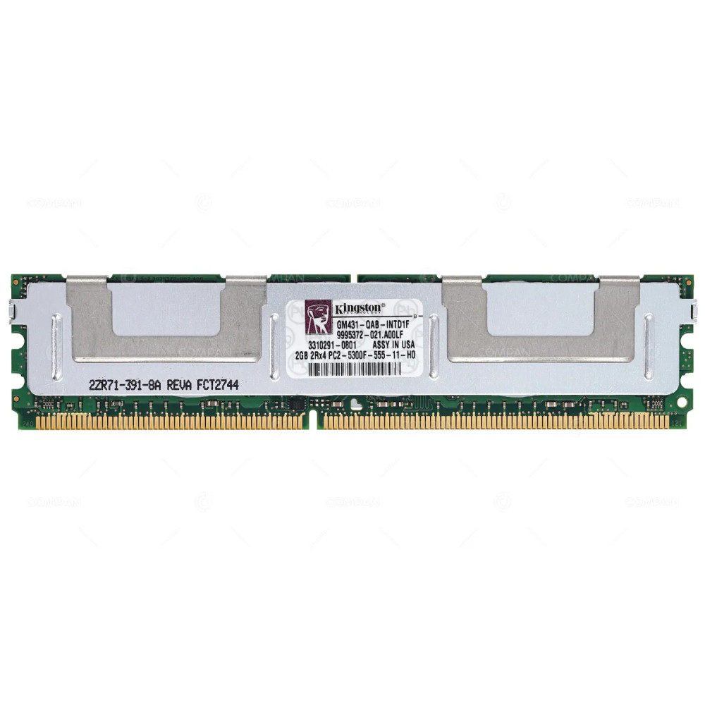 GM431-QAB-INTD1F KINGSTON MEMORY 2GB 2RX4 PC2 5300F DDR2 -