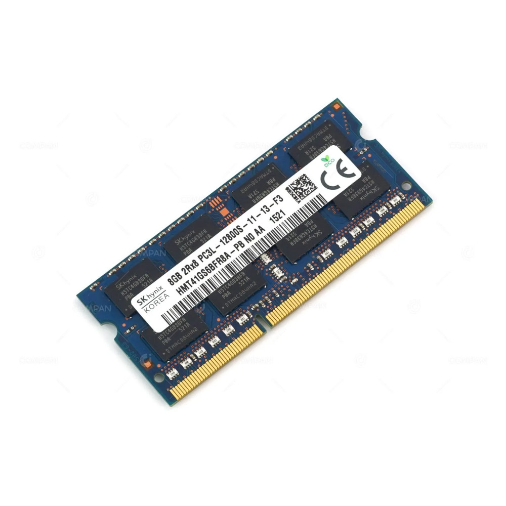 HMT41GS6BFR8A-PB HYNIX MEMORY 8GB 2RX8 PC3L-12800S 1600S DDR3 1600 MHZ 204 PIN SO-DIMM NO ECC FOR LAPTOP -