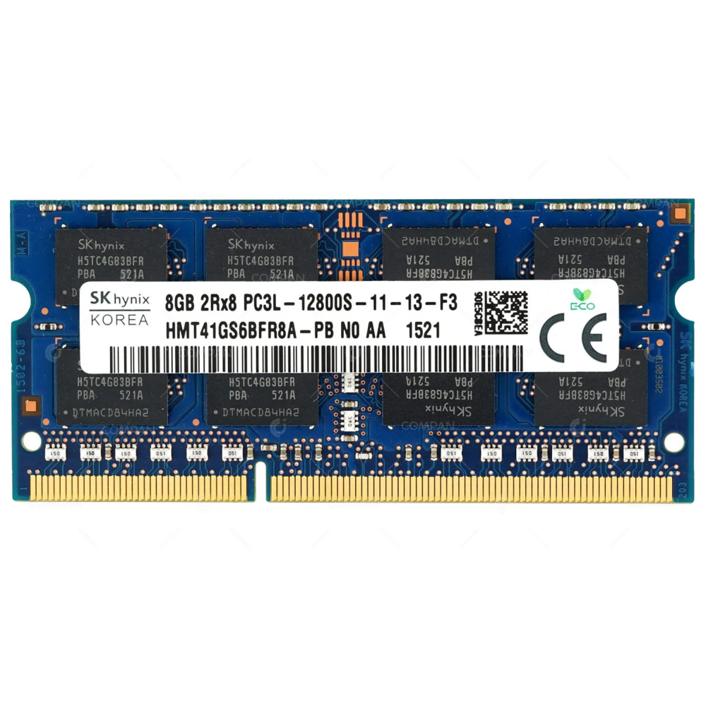 HMT41GS6BFR8A-PB HYNIX MEMORY 8GB 2RX8 PC3L-12800S 1600S DDR3 1600 MHZ 204 PIN SO-DIMM NO ECC FOR LAPTOP -