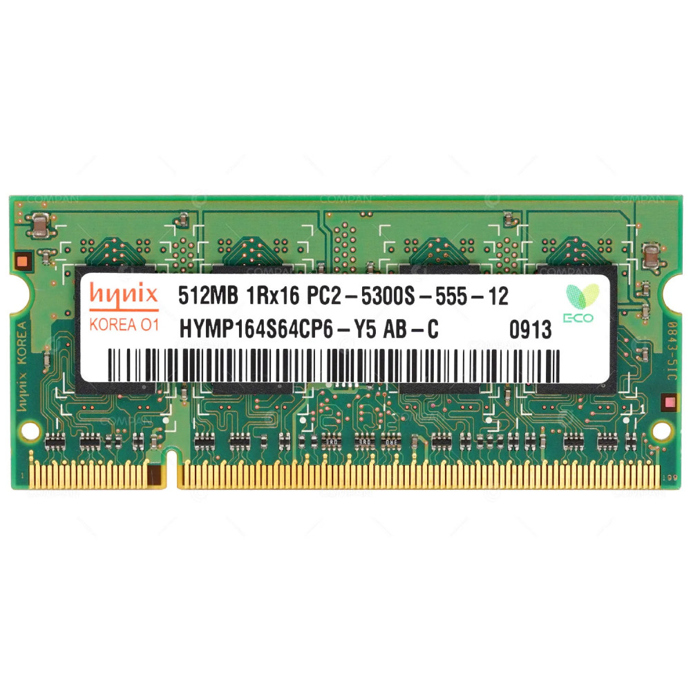 HYMP164S64CP6-Y5 HYNIX 512MB 1RX16 PC2 5300S DDR2 MEMORY FOR LAPTOPS -