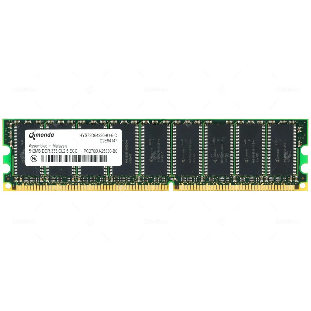HYS72D64320HU-6-C QIMONDA MEMORY 512MB PC2700U DDR 333MHZ CL2.5 ECC -