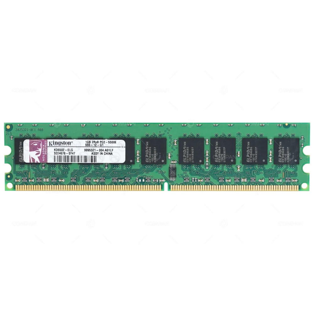 KD6502-ELG KINGSTON MEMORY 1GB 2RX8 PC2 5300E DDR2 -